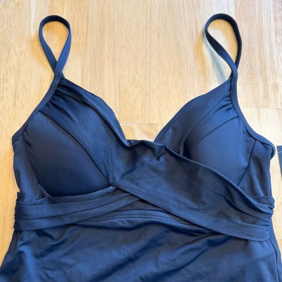 La Blanca Tankini Top Underwire LB8LA83 Size 6 Black New - Picture 4 of 12